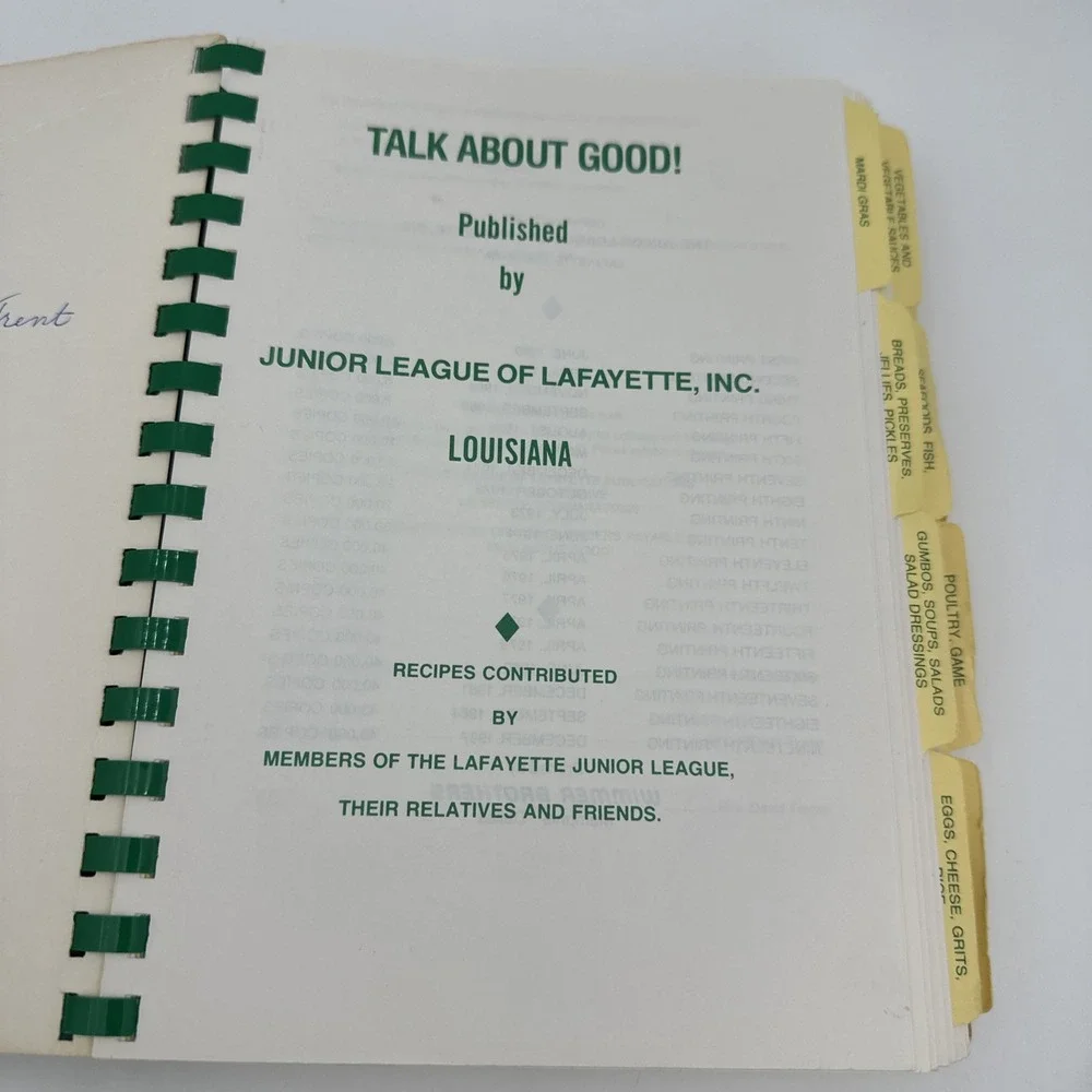 Talk About Good Junior League Lafayette 1987 Cookbook Vintage Cajun Creole Cooks